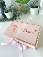 Mukavva Kurdeleli Dekoratif Çikolata Kutusu