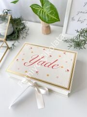 Mukavva Kurdeleli Dekoratif Çikolata Kutusu