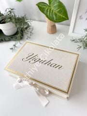 Mukavva Kurdeleli Dekoratif Çikolata Kutusu