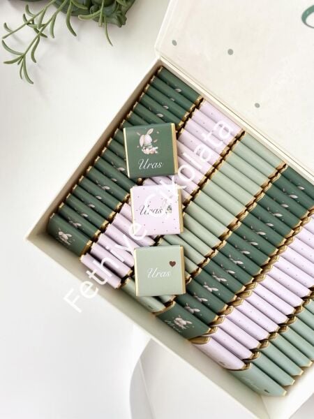 Mukavva Kurdeleli Dekoratif Çikolata Kutusu