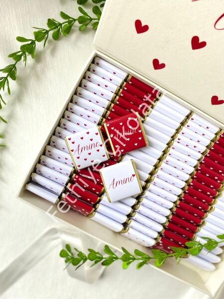 Mukavva Kurdeleli Dekoratif Çikolata Kutusu