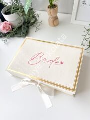 Mukavva Kurdeleli Dekoratif Çikolata Kutusu