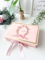 Mukavva Kurdeleli Dekoratif Çikolata Kutusu