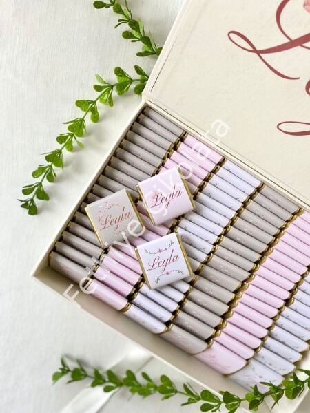 Mukavva Kurdeleli Dekoratif Çikolata Kutusu