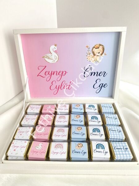 Karton Kutu Kız Bebek Çikolatası