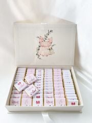 Mukavva Kurdeleli Dekoratif Çikolata Kutusu