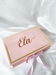 Mukavva Kurdeleli Dekoratif Çikolata Kutusu