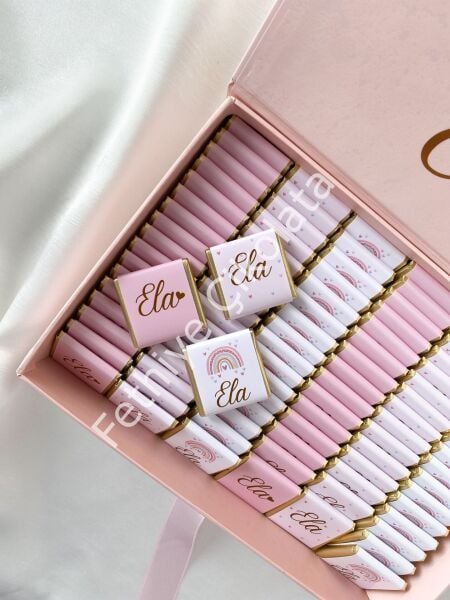 Mukavva Kurdeleli Dekoratif Çikolata Kutusu