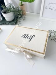 Mukavva Kurdeleli Dekoratif Çikolata Kutusu