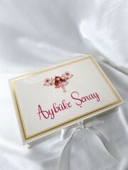 Mukavva Kurdeleli Dekoratif Çikolata Kutusu