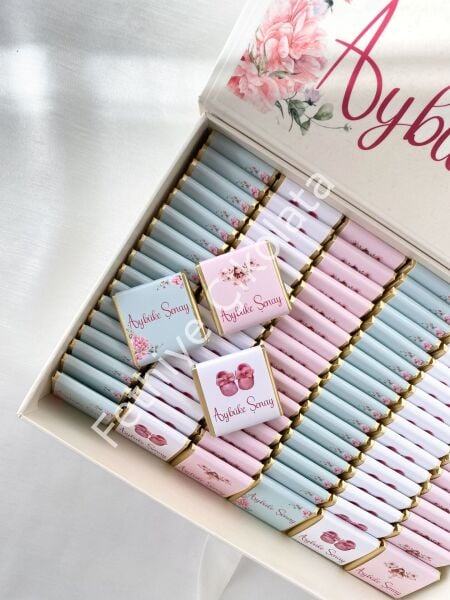 Mukavva Kurdeleli Dekoratif Çikolata Kutusu