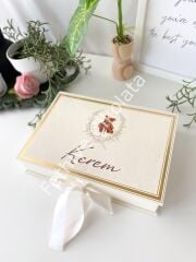 Mukavva Kurdeleli Dekoratif Çikolata Kutusu