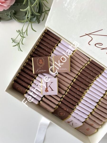 Mukavva Kurdeleli Dekoratif Çikolata Kutusu