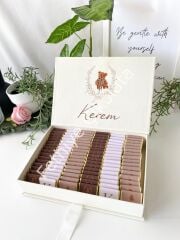 Mukavva Kurdeleli Dekoratif Çikolata Kutusu