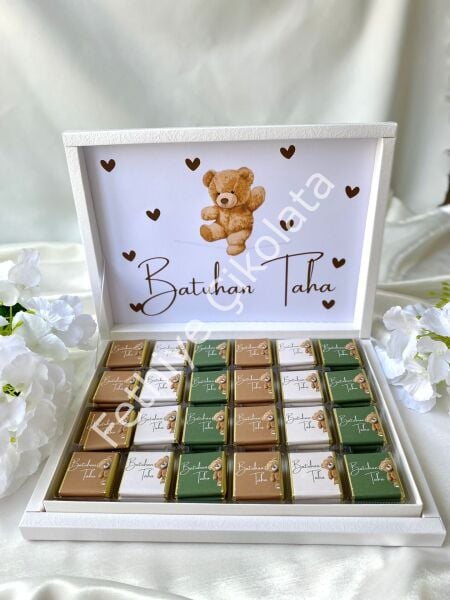 Karton Kutu Erkek Bebek Çikolatası