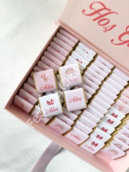 Mukavva Kurdeleli Dekoratif Çikolata Kutusu