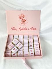 Mukavva Kurdeleli Dekoratif Çikolata Kutusu