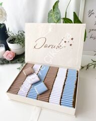 Mukavva Kurdeleli Dekoratif Çikolata Kutusu