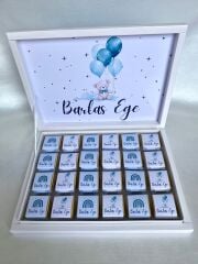 Karton Kutu Erkek Bebek Çikolatası