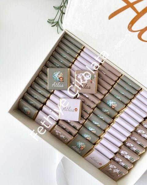 Mukavva Kurdeleli Dekoratif Çikolata Kutusu