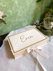 Mukavva Kurdeleli Dekoratif Çikolata Kutusu