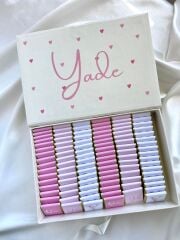 Mukavva Kurdeleli Dekoratif Çikolata Kutusu