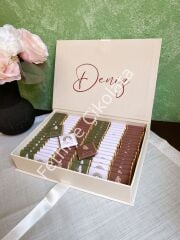 Mukavva Kurdeleli Dekoratif Çikolata Kutusu