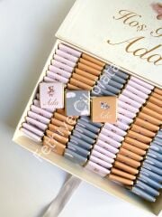 Mukavva Kurdeleli Dekoratif Çikolata Kutusu