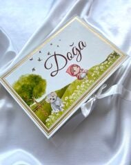 Mukavva Kurdeleli Dekoratif Çikolata Kutusu