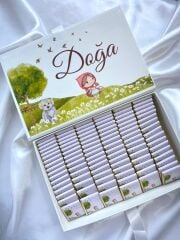 Mukavva Kurdeleli Dekoratif Çikolata Kutusu