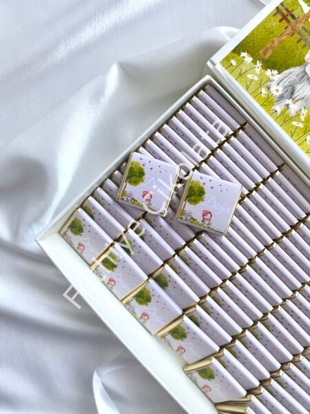 Mukavva Kurdeleli Dekoratif Çikolata Kutusu