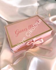 Mukavva Kurdeleli Dekoratif Çikolata Kutusu