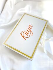 Mukavva Kurdeleli Dekoratif Çikolata Kutusu