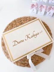 Mukavva Kurdeleli Dekoratif Çikolata Kutusu