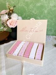 Mukavva Kurdeleli Dekoratif Çikolata Kutusu