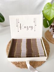 Mukavva Kurdeleli Dekoratif Çikolata Kutusu