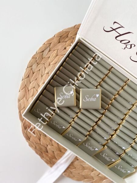 Mukavva Kurdeleli Dekoratif Çikolata Kutusu