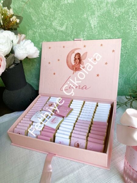 Mukavva Kurdeleli Dekoratif Çikolata Kutusu