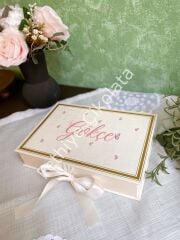 Mukavva Kurdeleli Dekoratif Çikolata Kutusu