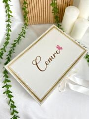 Mukavva Kurdeleli Dekoratif Çikolata Kutusu