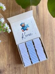 Erkek Bebek Mıknatıslı Kare Kutu