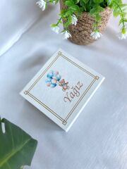 Erkek Bebek Mıknatıslı Kare Kutu