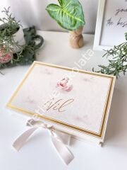 Mukavva Kurdeleli Dekoratif Çikolata Kutusu