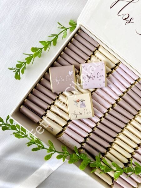 Mukavva Kurdeleli Dekoratif Çikolata Kutusu