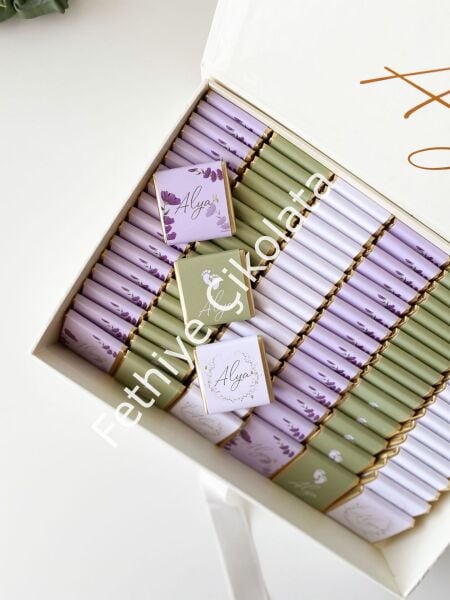 Mukavva Kurdeleli Dekoratif Çikolata Kutusu