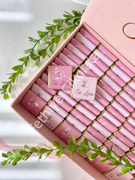 Mukavva Kurdeleli Dekoratif Çikolata Kutusu