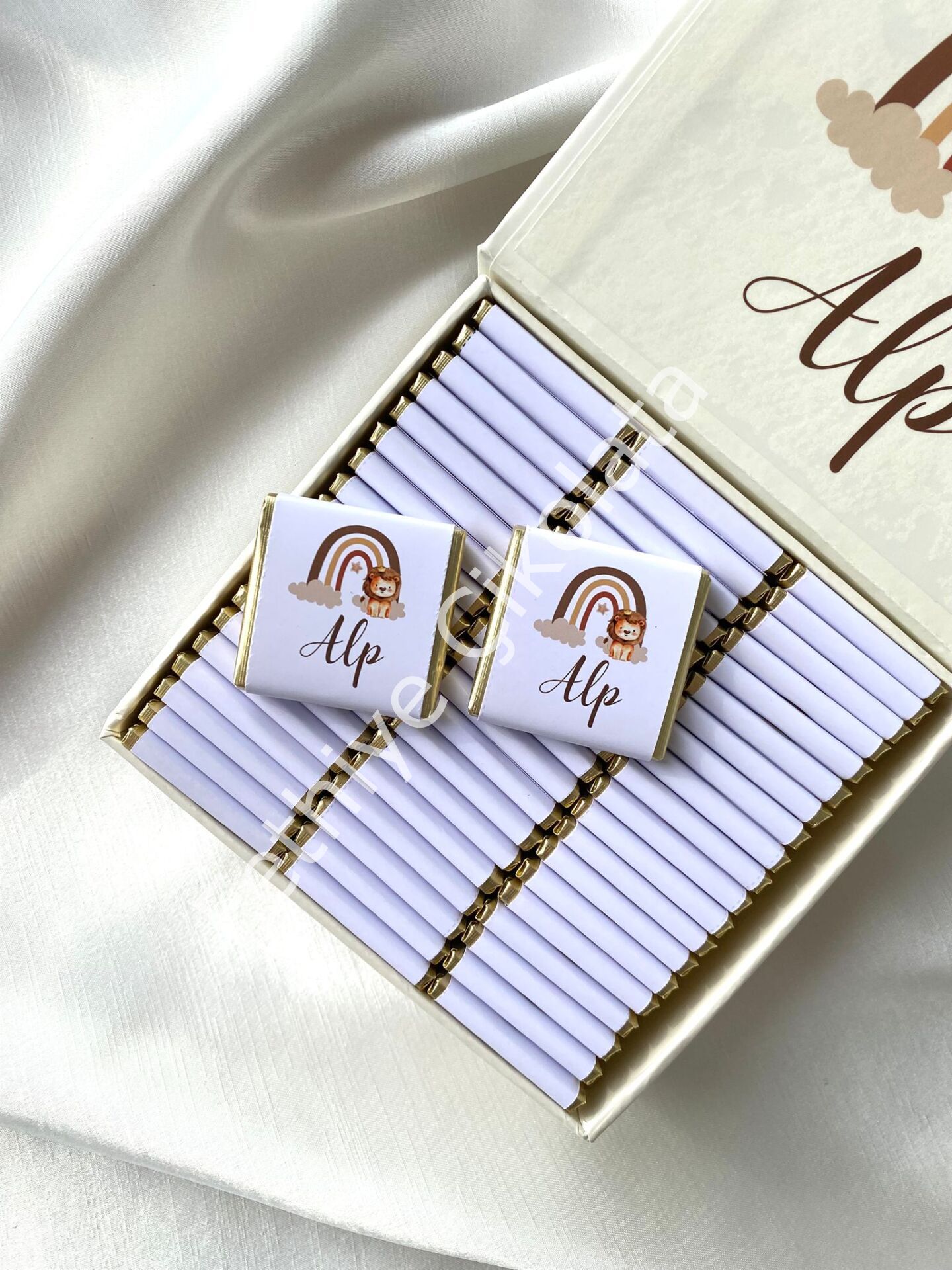 Erkek Bebek Mıknatıslı Kare Kutu