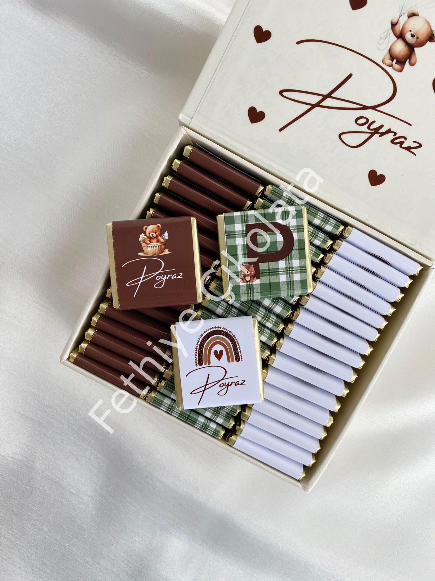 Erkek Bebek Mıknatıslı Kare Kutu