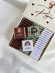 Erkek Bebek Mıknatıslı Kare Kutu