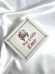 Erkek Bebek Mıknatıslı Kare Kutu